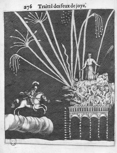 Treatise of Bonfires, illustration fra Practice of War af Francois Malthus, Paris, 1656 af French School