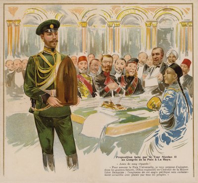 Zar Nicholas II af Rusland ved den første Haag-konference af French School