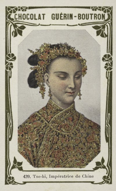 Tse-hi, Imperatrice de Chine (farvet foto) af French School
