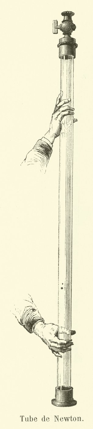 Isaac Newtons rør (gravering) af French School