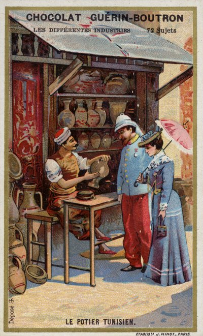 Tunesisk keramiker (chromolitho) af French School