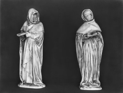 To sørgende, fra hertug Jean de Berrys grav (1340-1416) ca. 1450-53 (alabaster) af French School