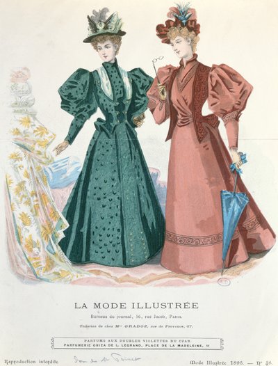 To kvinder, fra La Mode Illustrée, 1895 af French School