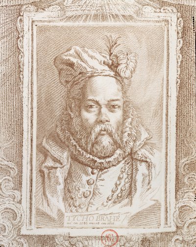 Tycho Brahe (1546-1601), illustration fra Histoire des Mathematiciens af Alexandre Saverien (1720-1805), udgivet i Paris, 1766 af French School