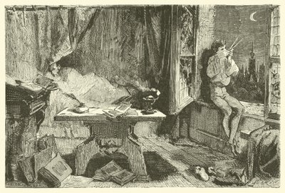 Tycho Brahe måler afstanden, der adskiller stjernerne (gravering) af French School