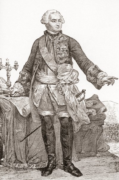Ulrich Frédéric Woldemar, Comte de Lowendal, 17001755. Tyskfødt fransk soldat og statsmænd. Fra Les Heures Libres udgivet 1908. af French School
