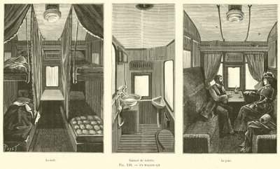 Un Wagon-Lit (gravering) af French School