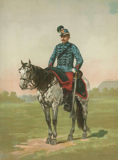 Uidentificeret fransk soldat til hest af French School