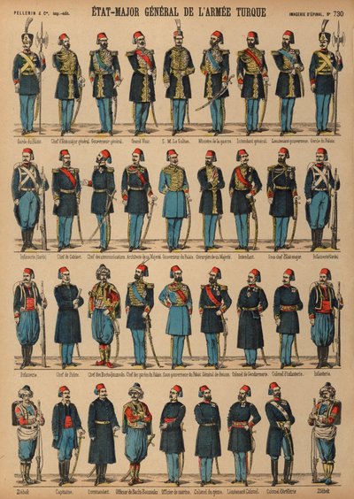 Uniforms of the Ottoman Turkish armydani af French School