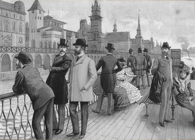 Verdensudstillingen i 1900 i Paris: nationernes gade. af French School