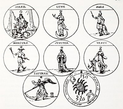 Forskellige typer af talismaner af French School
