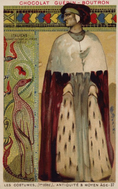 Venetiansk kostume, 9. århundrede af French School