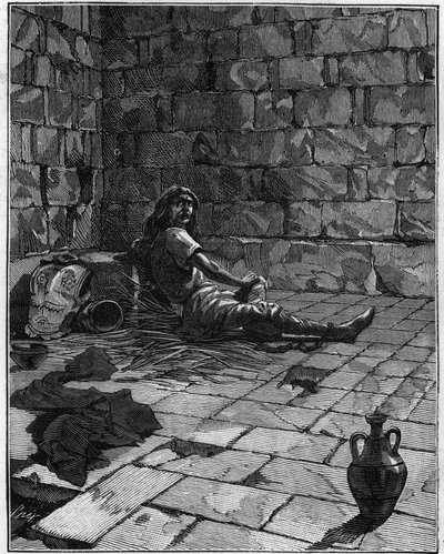 Vercingetorix (ca. 72-46 f.Kr.), en gallisk leder, forblev i fængsel i seks år. af French School