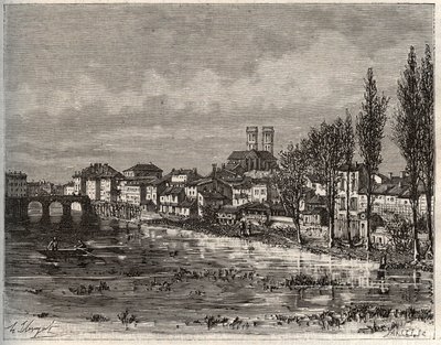Verdun - Morbihan i Bretagne - indgravering i "La France illustrée: geografi, historie, statistisk administration" af V.A. Malt-Brown. 1884 af French School