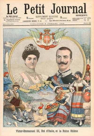 Victor-Emmanuel III af Italien og dronning Helene af French School