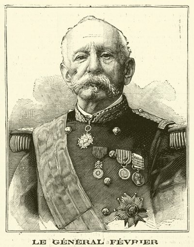Victor Fevrier, fransk general (gravering) af French School