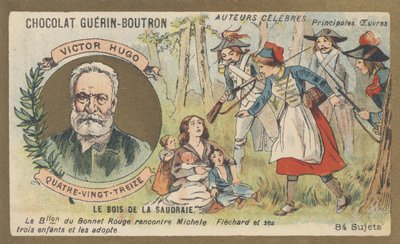 Victor Hugo (1802-1885), fransk digter, dramatiker, forfatter og romanforfatter, forfatter til "93", roman (1874) af French School