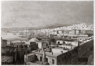 Udsigt over Algier. (gravering, ca. 1850) af French School