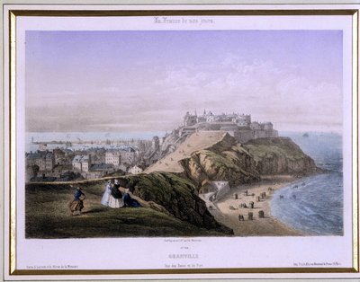 Udsigt over Granville - litografi af French School
