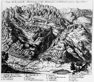Udsigt over La Grande Chartreuse af French School