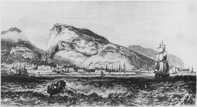 Udsigt over Port Louis, Mauritius, illustration fra Iles de lAfrique af Armand dAvezac (1798-1875) Paris, udgivet 1848 af French School