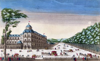 Udsigt over Schloss Esterhazy, Eisenstadt, Østrig af French School