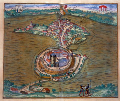 Udsigt over Place de Louis le Grand, med et af værelserne bygget i anledning af Monseigneur le Dauphins bryllup (detalje fra 101866) (farvegravering) af French School