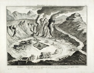 Udsigt over Solfatara-vulkanen, Pozzuoli, Napoli af French School