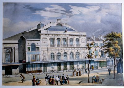 Udsigt over Theatre de la Gaite i Paris Litografi af det 19. århundredes Paris. Musee Carnavalet af French School