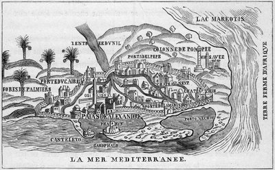 Udsigt over byen Alexandria, Egypten af French School