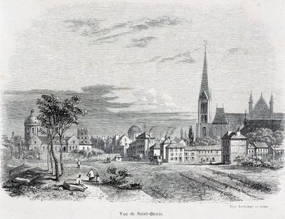 Udsigt over byen Saint Denis, begyndelsen af det 19. århundrede. af French School