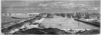 Udsigt over byen Saint Nazaire (Saint-Nazaire) (Loire Atlantique, 44) af French School
