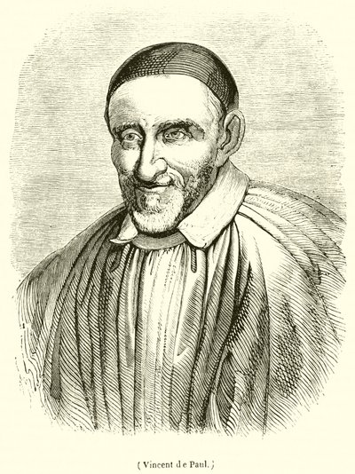 Vincent de Paul (gravering) af French School