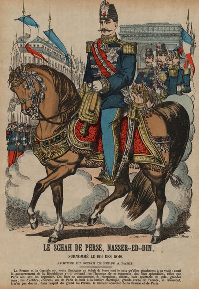 Besøg af Naser al-Din, Shah af Persien, til Paris af French School