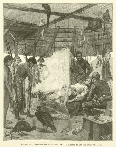 Rejsen til Guyanas indiske territorium (gravering) af French School