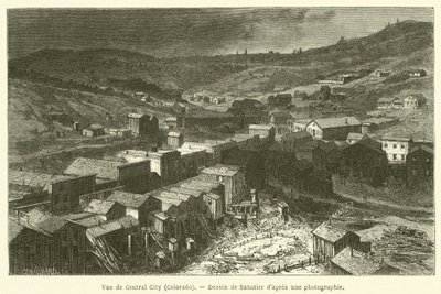 Vue de Central City, Colorado (gravering) af French School