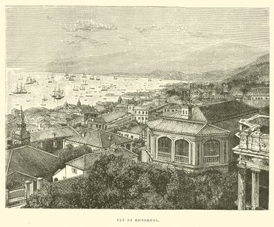 Vue de Hongkong (engraving) af French School