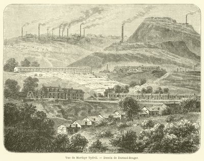 Udsigt over Merthyr Tydfil (gravering) af French School