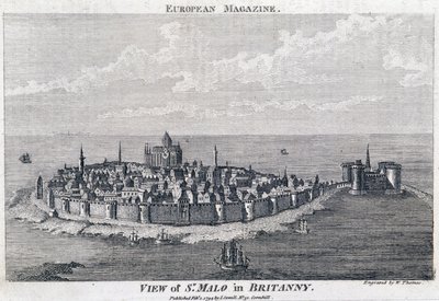 Vue de St Malo - Gravering af Thomas af French School