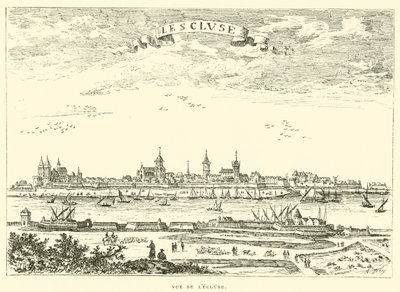 Udsigt over låsen (gravering) af French School