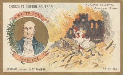Walter Scott (1771-1832), skotsk digter, forfatter og historiker, forfatter til "Ivanhoe", roman (1819) af French School