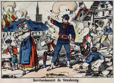 Krig i 1870 mellem Frankrig og Preussen: Belejring og bombning af Strasbourg af French School