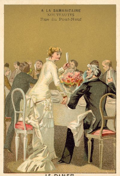 Bryllupsmiddag (chromolitho) af French School