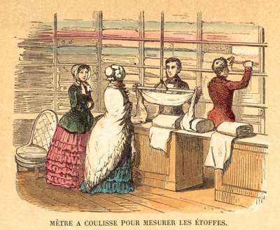 Vægte og mål (farvet gravering) af French School