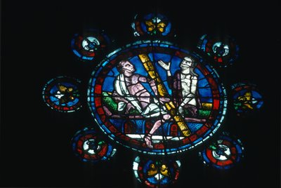 Vestrose vindue af French School