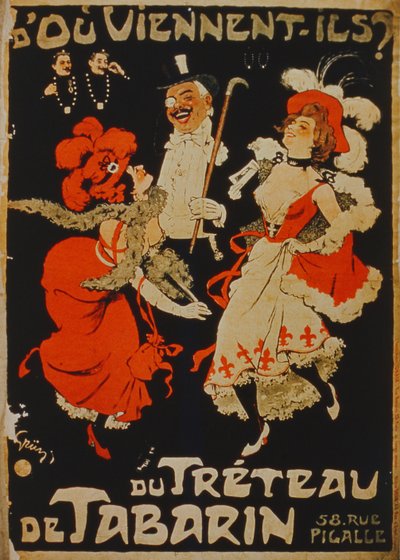 Hvor er de fra? Fra The Treteau de Tabarin, Pigalle, Paris af French School