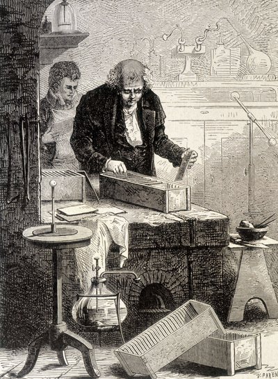 William Cruickshank byggede trugbunken - i "" Album of Science; berømte lærde; Store opdagelser””” 1896. af French School