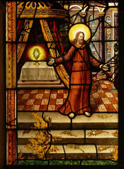 Vindue Charnier-10, der forestiller Kristus og værten af French School