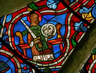 Window Ew forestillende Johannes Døberen af French School