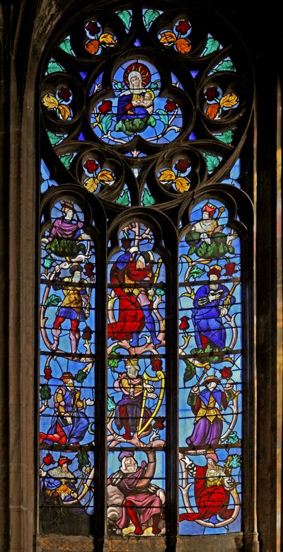 Window Ew, der forestiller Jesses træ af French School